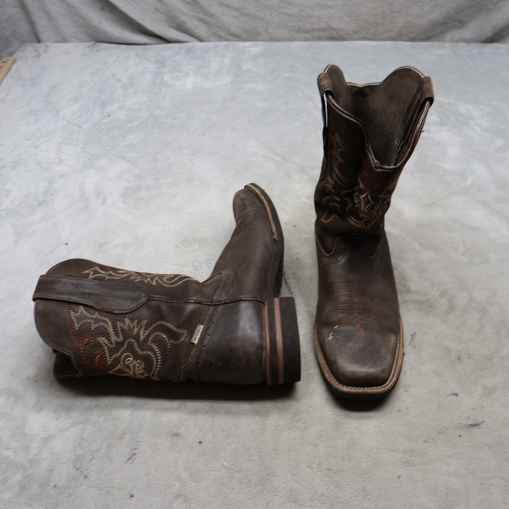 Roper? Mens 11 Mex 29 Cowboy Boots Brown Cowhide Leather Square Toe Western